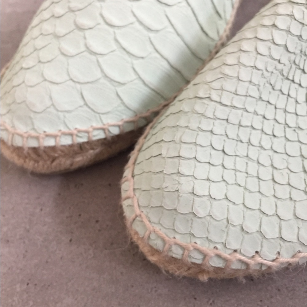 Mint Manebi Python Embossed Leather Espadrilles 38 - image 6